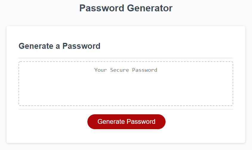 A screenshot of password-generator